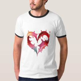 パステルハートグラフィックTシャツ Tシャツ
