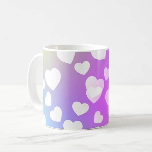 パステルハートコーヒー&ティーマグカップ コーヒーマグカップ (正面左)