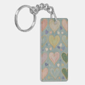 パステルハートタペストリー キーホルダー (正面左)