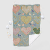 パステルハートタペストリー ゴルフタオル (インサイチュ)