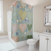 パステルハートタペストリー シャワーカーテン (インサイチュ)