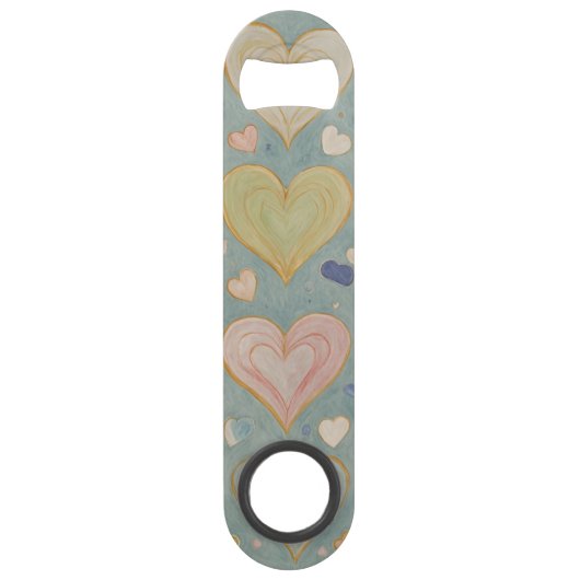 パステルハートタペストリー スピード栓抜き (正面)