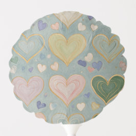 パステルハートタペストリー バルーン