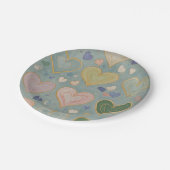 パステルハートタペストリー ペーパープレート (アングル)