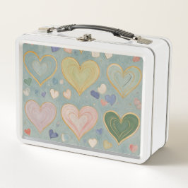 パステルハートタペストリー メタルランチボックス