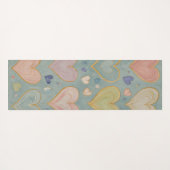 パステルハートタペストリー ヨガマット (裏面(横))