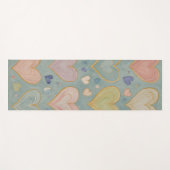 パステルハートタペストリー ヨガマット (正面(横))