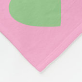 パステルハートチェッカーボードカップルの写真ギフト フリースブランケット (角)