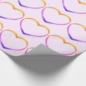 パステルハートピンクラッピング紙 ラッピングペーパー (角)