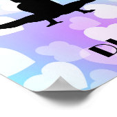 パステルハート体操パーソナライズされた ポスター (角)