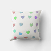 パステルハート形状パターン装飾用クッション クッション (裏面)