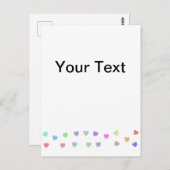 パステルハート形状パターン ポストカード (正面/裏面)