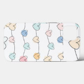 パステルハート文字列パターン | かわいいミニマル主義者 Case-Mate iPhoneケース (裏面 (横))