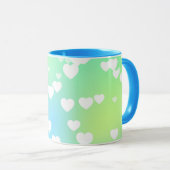 パステルハート2トンのコーヒー&ティーマグカップ マグカップ (正面右)