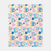 パステルハート。 フリースブランケット (正面)