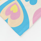 パステルハート。 フリースブランケット (角)