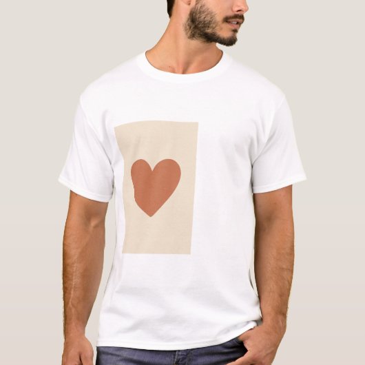パステルハート ミニマリスト キリスト教 Tシャツ (正面)