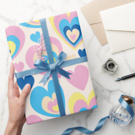 パステルハート。 ラッピングペーパー