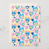 パステルハート。 招待状 (正面/裏面)