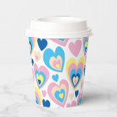 パステルハート。 紙コップ (裏面)