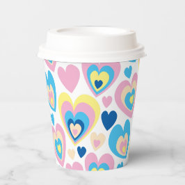 パステルハート。 紙コップ