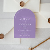 パステルバイオレシンプルーモダント結婚 招待状