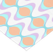 パステルバイオレットオレンジアクアブルーオージーホワイトウェーブ ショートテーブルランナー (コーナー)