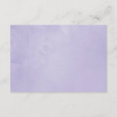 パステルバイオレットフローラウェディングレセプション エンクロージャーカード (裏面)