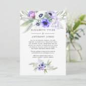 パステルバイオレット フラワー 縮小 ゲストリスト 案内状 (スタンド正面)
