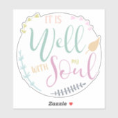 パステルバイブル引用文私の心は良い シール (シート)