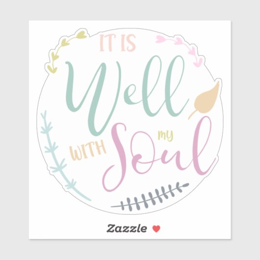 パステルバイブル引用文私の心は良い シール (シート)