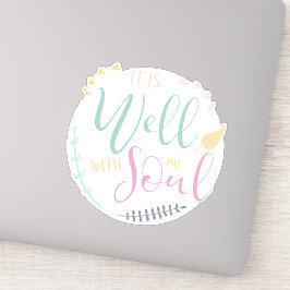 パステルバイブル引用文私の心は良い シール