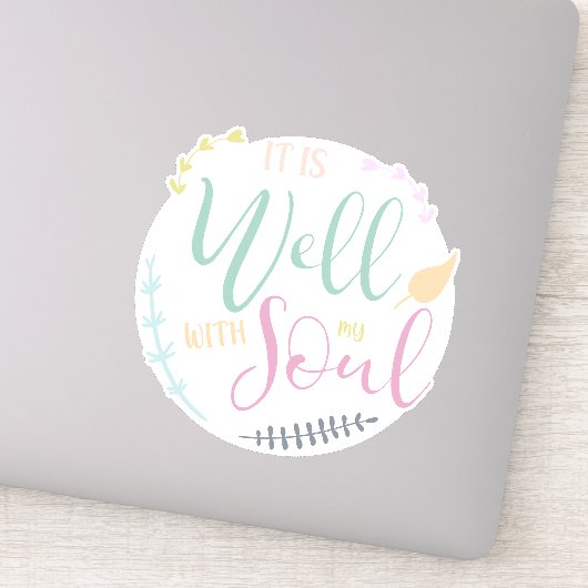 パステルバイブル引用文私の心は良い シール (詳細)