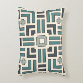 パステルバスケットウィーブモチーフ重なり合うストライプ アクセントクッション (正面(垂直))