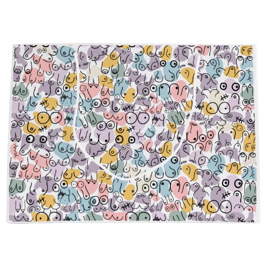 パステルバストウーマン ラージペーパーバッグ (正面)