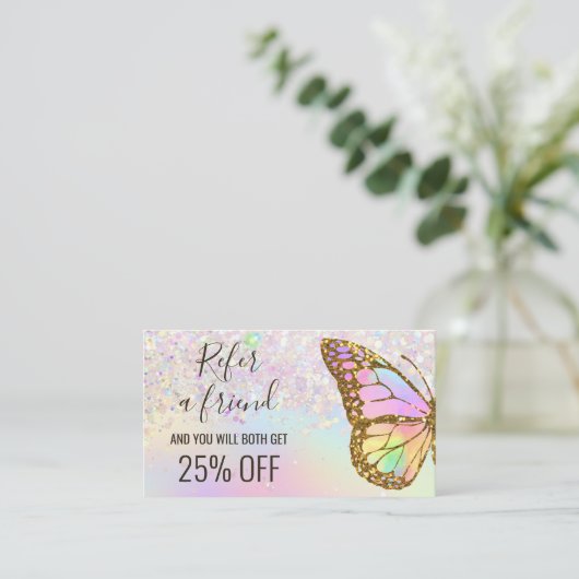 パステルバタフライは友人の名刺を参照 名刺 (スタンド正面)