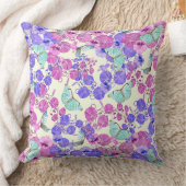 パステルバタフライインフラワーつる植物装飾用クッション クッション (ブランケット)