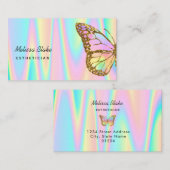 パステルバタフライカラフルロゴ名刺 名刺 (正面/裏面)