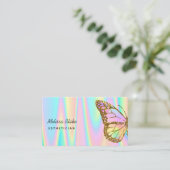 パステルバタフライカラフルロゴ名刺 名刺 (スタンド正面)