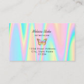 パステルバタフライカラフルロゴ名刺 名刺 (裏面)