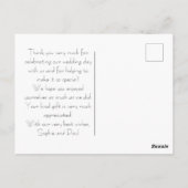 パステルバタフライサンキューハガキ ポストカード (裏面)