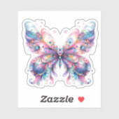 パステルバタフライスティッカー シール (シート)