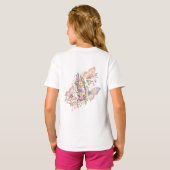 パステルバタフライバースデイガーデン Tシャツ (裏面フル)