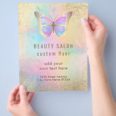 パステルバタフライロゴデザイン チラシ (手)
