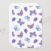 パステルバタフライ | エレガントとお洒落 招待状 (正面/裏面)