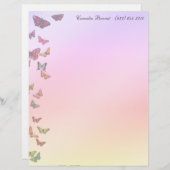 パステルバターフライズ レターヘッド (正面/裏面)