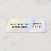 パステルバックグラウンドミニ名刺 スキニー名刺 (裏面)