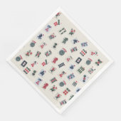 パステルバッジの背景に麻雀タイル (コーナー)