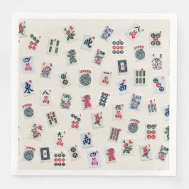 パステルバッジの背景に麻雀タイル