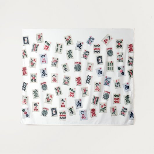 パステルバッジタペストリーの麻雀タイル タペストリー (正面(横))